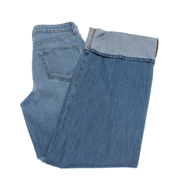 L'agence NWT Denim Jeans Sz 25 US Miley Ultra High Rise Wide Leg in Blue Cotton - Picture 2 of 13